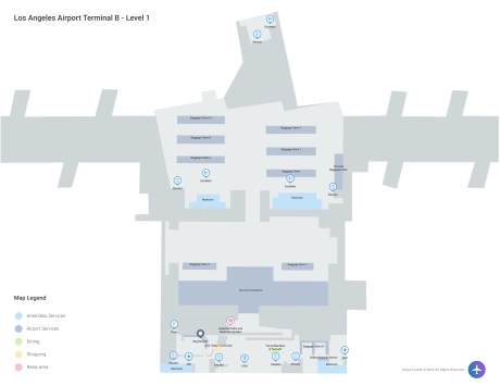 LAX Airport Terminal B Map
