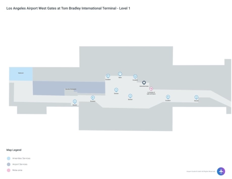 LAX Airport International Map