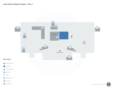 LCH Airport Terminal Map