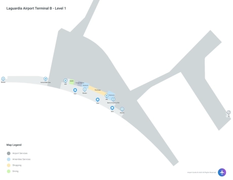 LGA Airport Terminal B Map