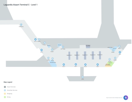 LGA Airport Terminal C Map