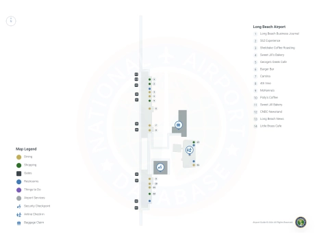 LGB Airport Terminal Map