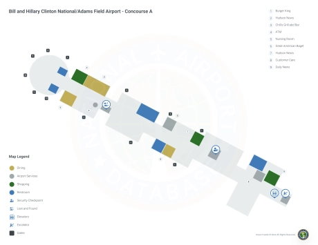 LIT Airport Terminal 1 Map