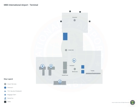 MBS Airport Terminal Map