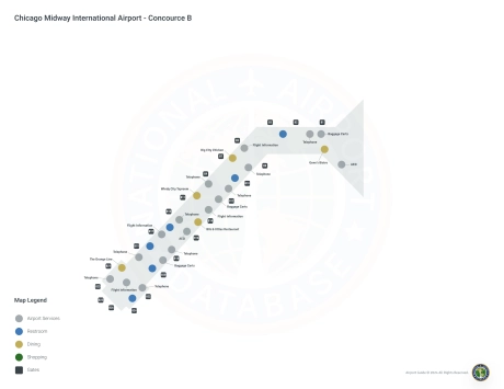 MDW Airport Concourse B Map