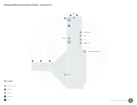 MDW Airport Concourse C Map