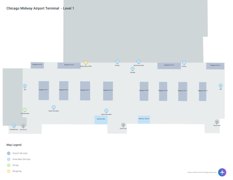 MDW Airport Terminal Map
