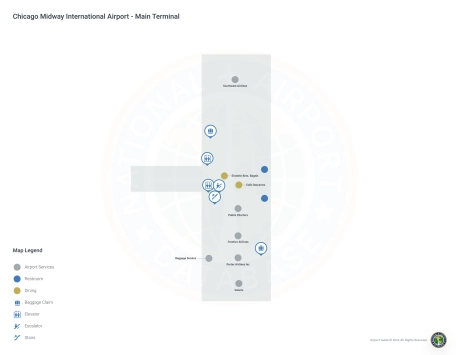 MDW Airport Terminal Map