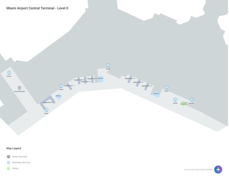 MIA Airport Terminal Central Map