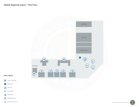 MOB Airport Terminal Map