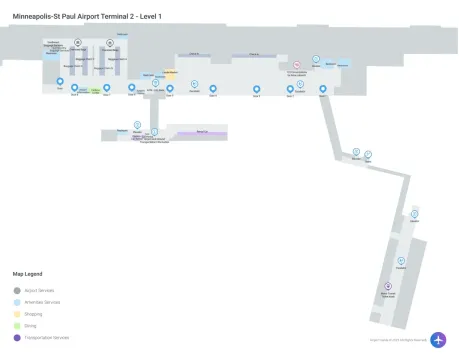 MSP Airport Terminal 2 Map