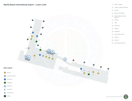 MYR Airport Terminal Map