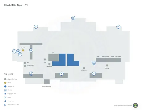 OAJ Airport Terminal Map