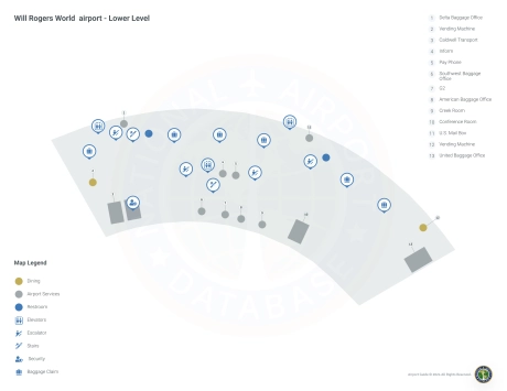 OKC Airport Terminal Map