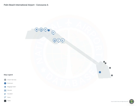 PBI Airport Concourse A Map