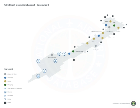 PBI Airport Concourse C Map