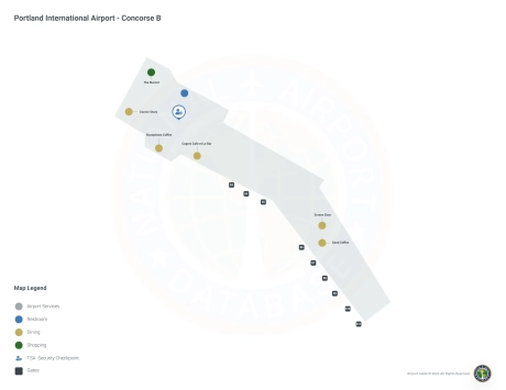 PDX Airport Concourse B Map