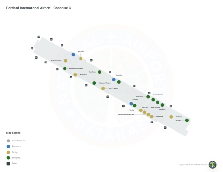 PDX Airport Concourse C Map