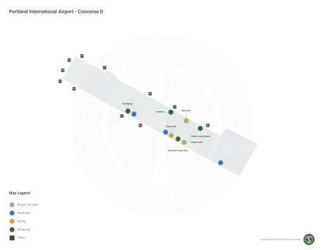 PDX Airport Concourse D Map