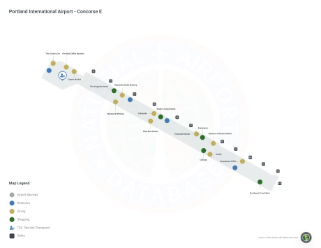 PDX Airport Concourse E Map