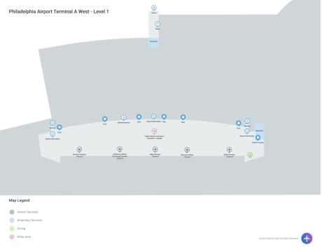 PHL Airport Terminal A West Map