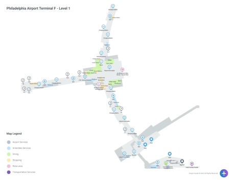 PHL Airport Terminal F Map