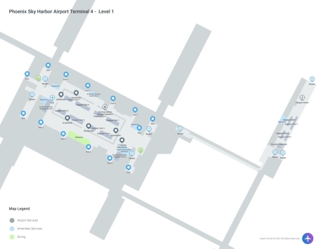 PHX Airport Terminal 4 Map