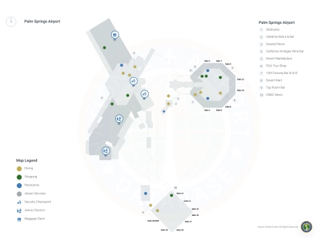 PSP Airport Terminal Map