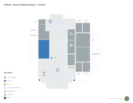 PUW Airport Terminal Map