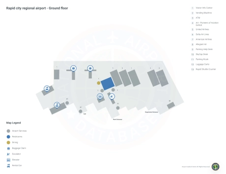 RAP Airport Terminal 1 Map