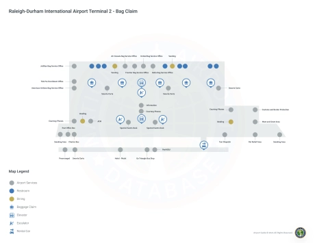 RDU Airport Terminal 2 Map