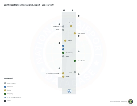 RSW Airport Concourse C Map