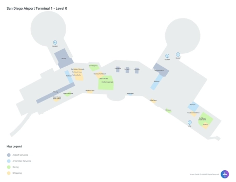 SAN Airport Terminal 1 Map