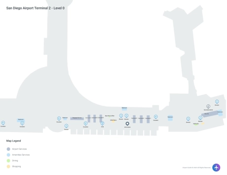 SAN Airport Terminal 2 Map