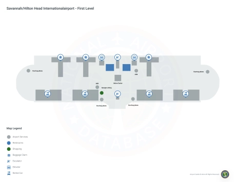 SAV Airport Terminal Map