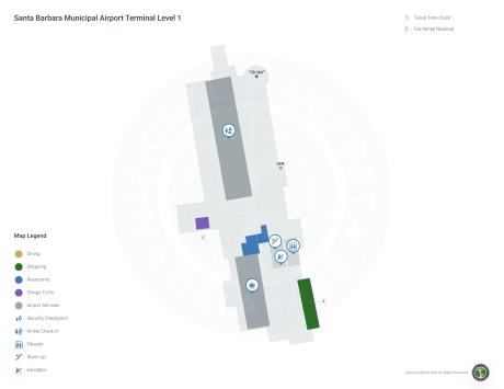 SBA Airport Terminal Map