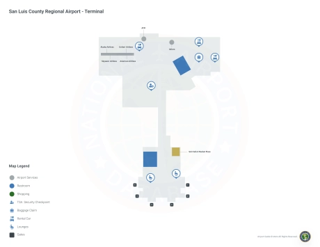 SBP Airport Terminal Map