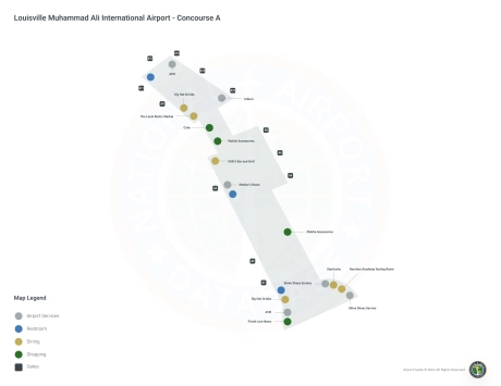 SDF Airport Concourse A Map