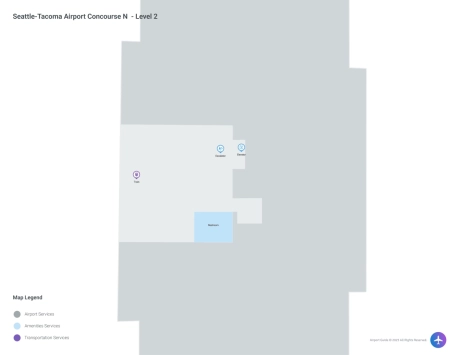 SEA Airport Concourse N Map
