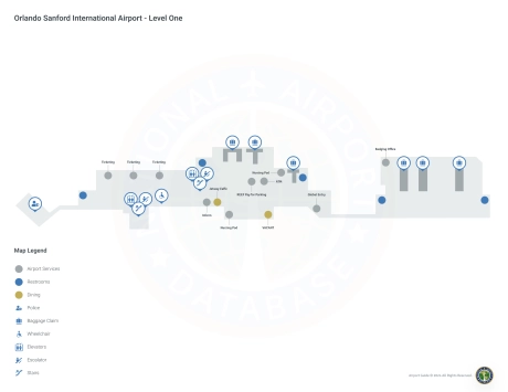 SFB Airport Terminal A Map