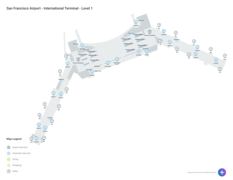 SFO Airport International Map