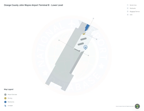SNA Airport Terminal B Map