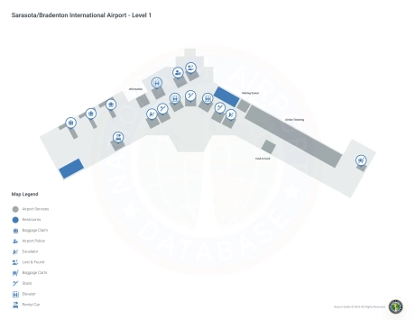 SRQ Airport Terminal Map