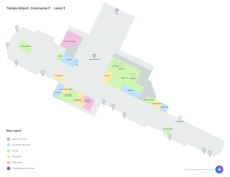 TPA Airport Concourse F Map