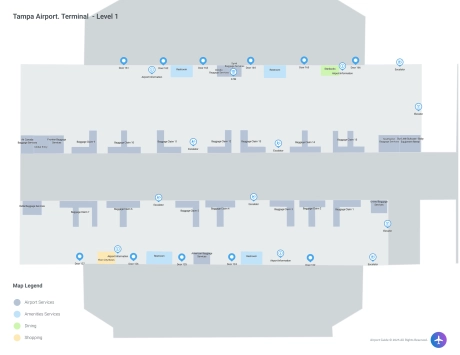 TPA Airport Terminal Map