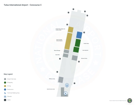 TUL Airport Terminal Map