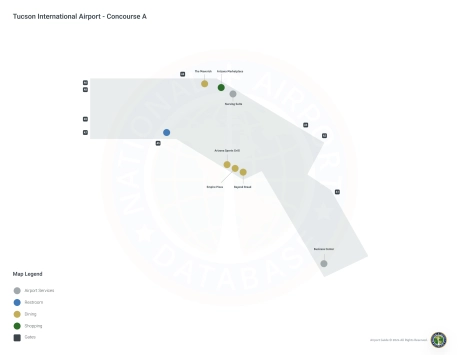 TUS Airport Concourse A Map