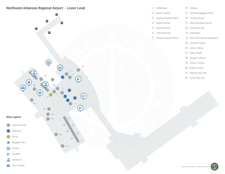 XNA Airport Terminal Map
