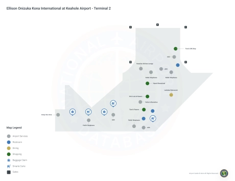 KOA Airport Terminal 2 Map