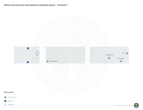 KOA Airport Terminal 3 Map